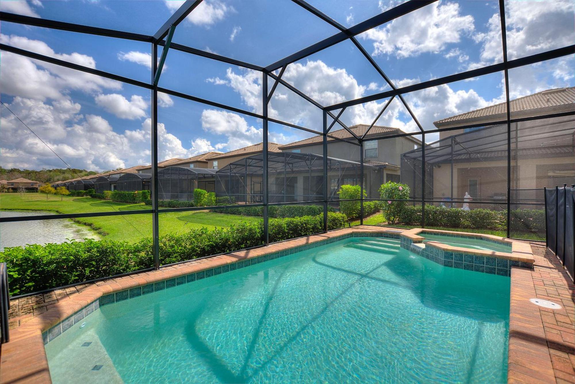 Stylish Cozy Family Getaway With Private Pool And Lake View Kissimmee Bagian luar foto